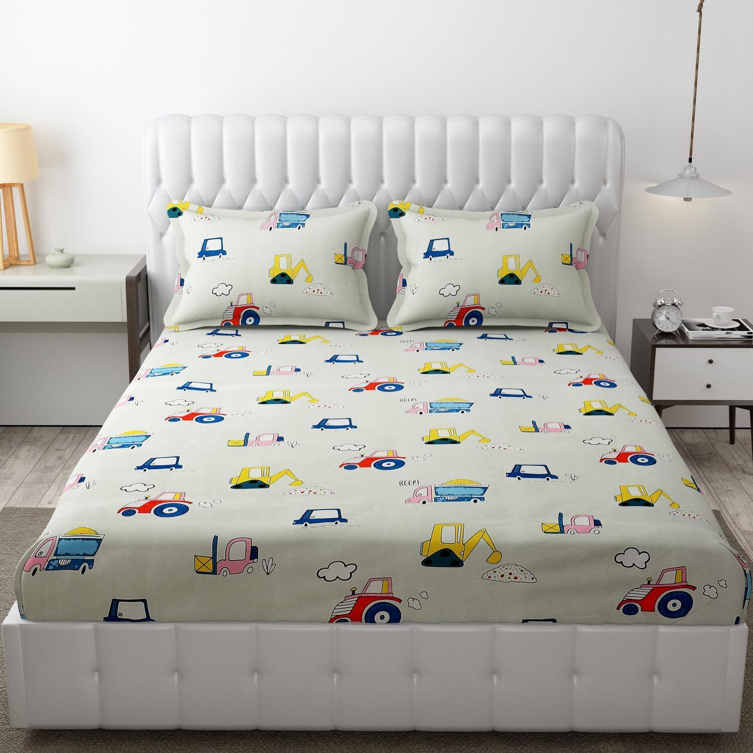 blenzza deco 180 TC Polycotton Double Printed Flat Bedsheet-picture-38