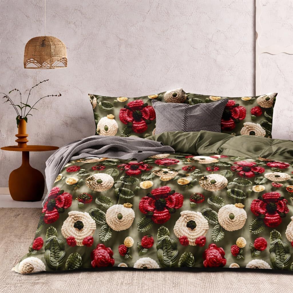Cotton Queen Flat 230 TC Cartoon 1 Summer Bedsheet with 2 Pillow Covers-image-9