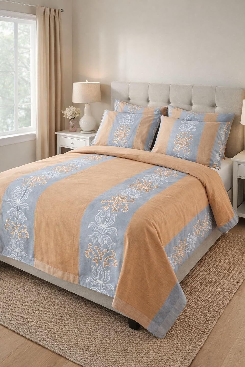 jeeva enterprises Cotton Double Flat 200 TC Printed 1 Summer Bedsheet with 2 Pillow Covers-picture-14