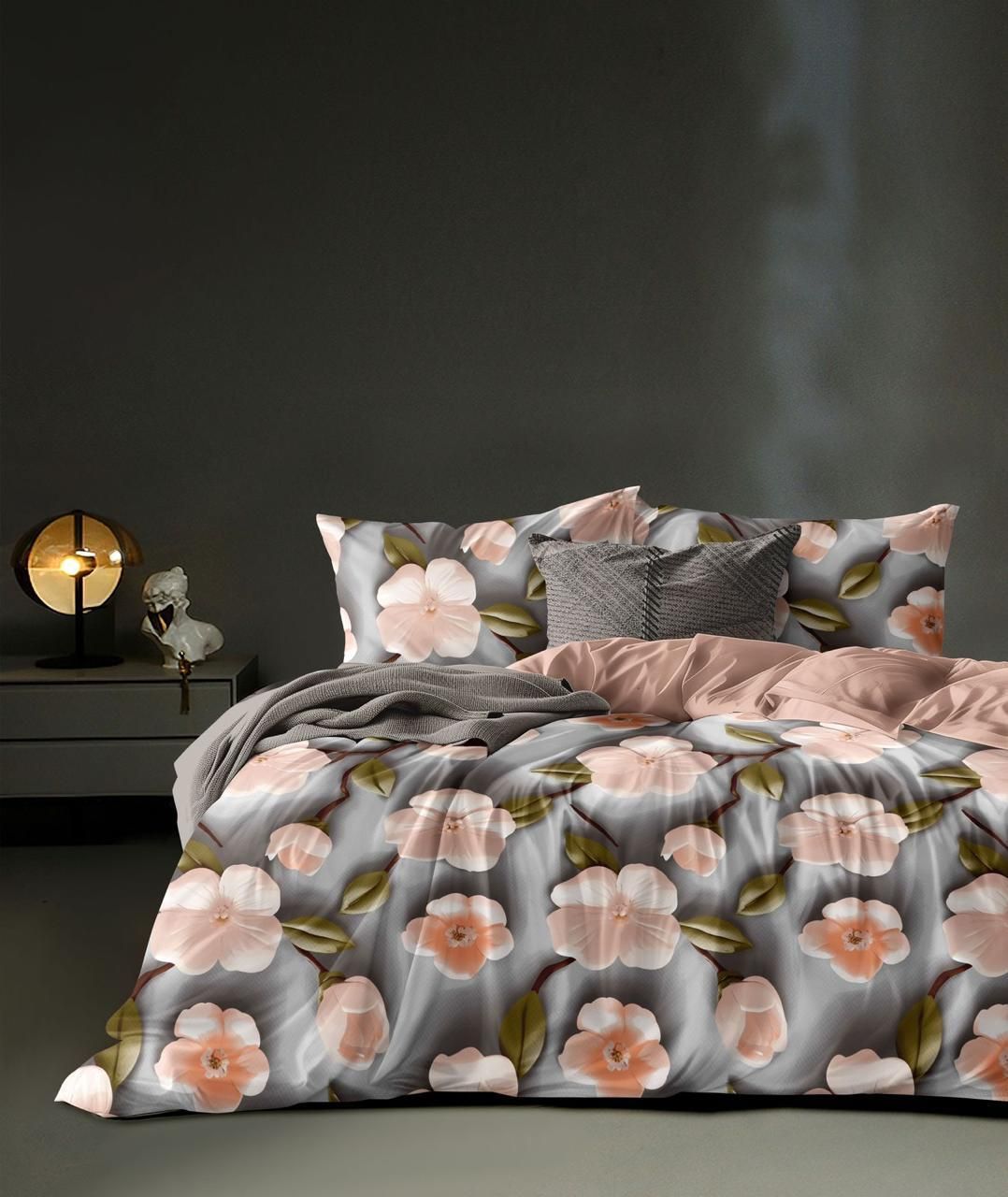 Cotton Blend King Flat 250 TC Printed Bedsheet-image-4