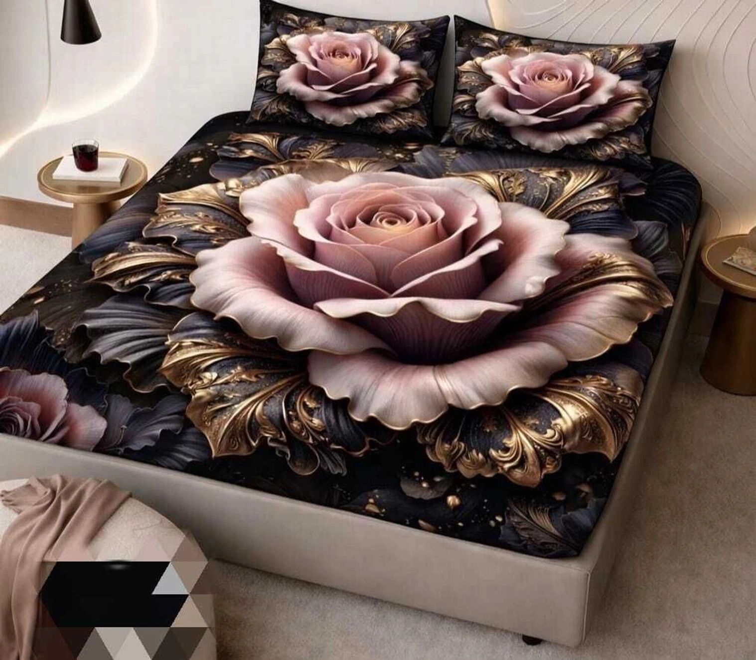 aashrae Cotton Double Flat 200 TC Floral 1 Summer Bedsheet with 2 Pillow Covers-picture-11