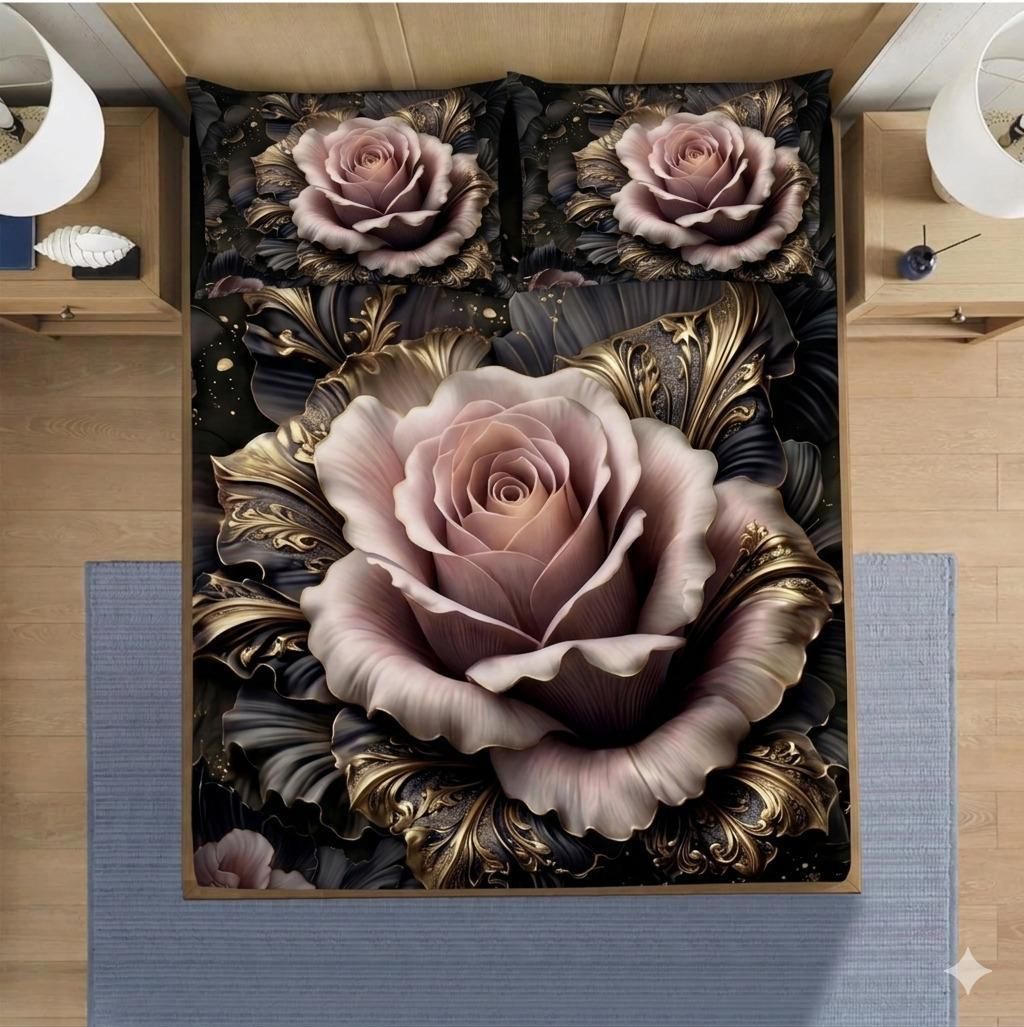Reversible Cotton Double Bed Cover-image-42