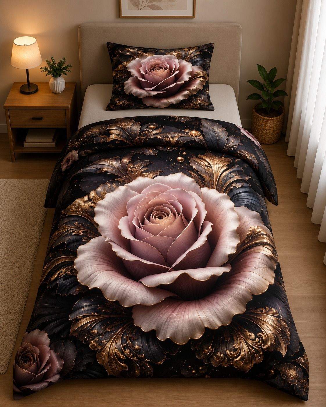 kitchdeco Cotton Single Flat 180 TC 7D Digital 1 Bedsheet-picture-48