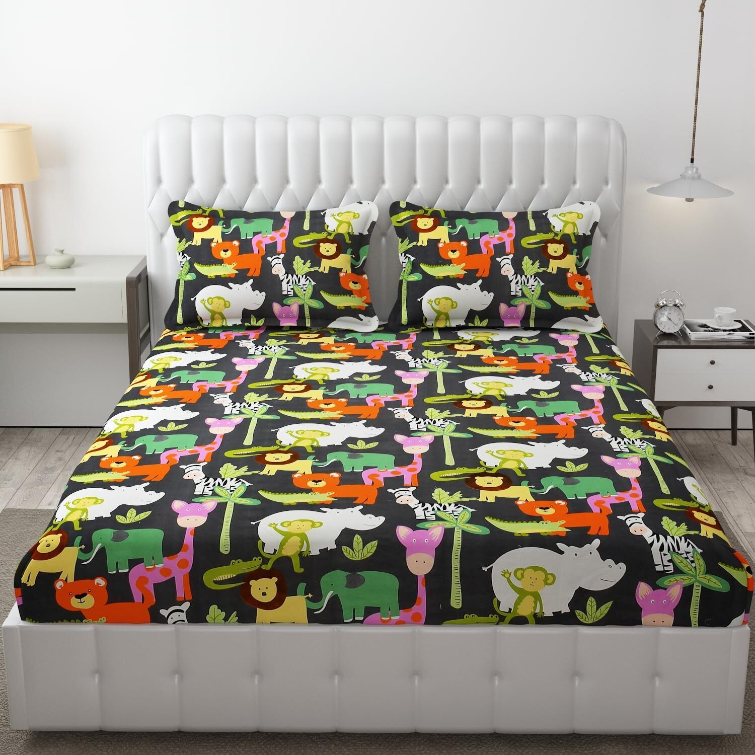 blenzza deco 180 TC Polycotton Double Printed Flat Bedsheet-picture-41