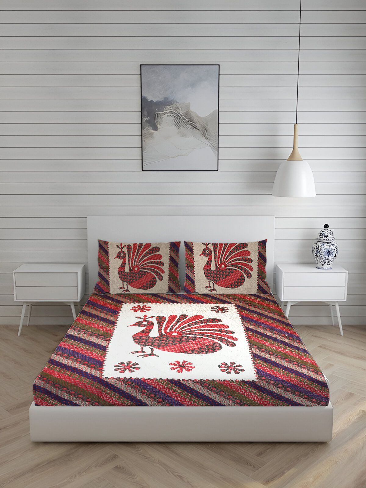 180 TC Cotton King Printed Flat Bedsheet-image-24