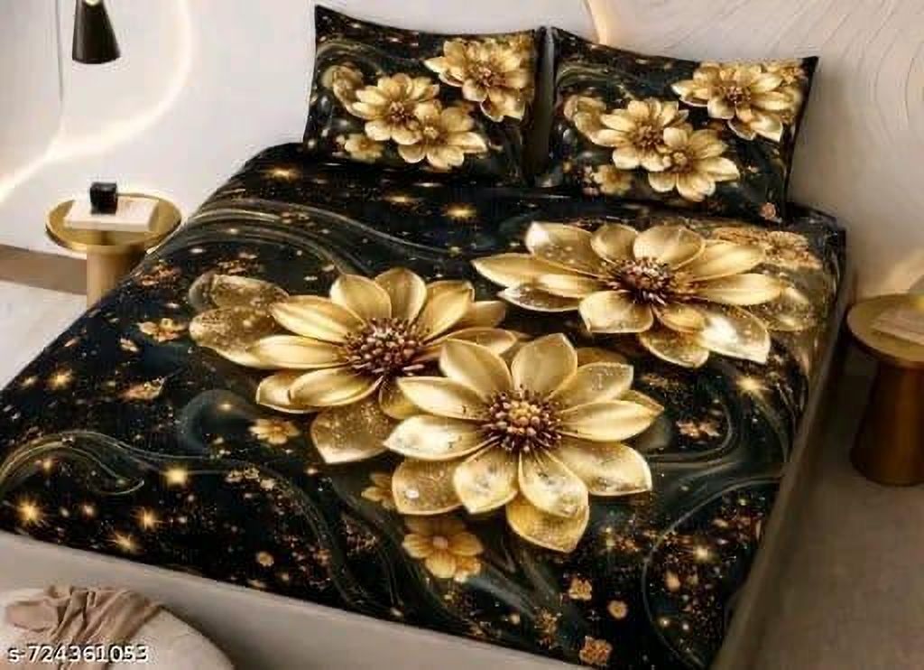shubhika Cotton King Flat 144 TC Floral 1 Bedsheet-picture-13