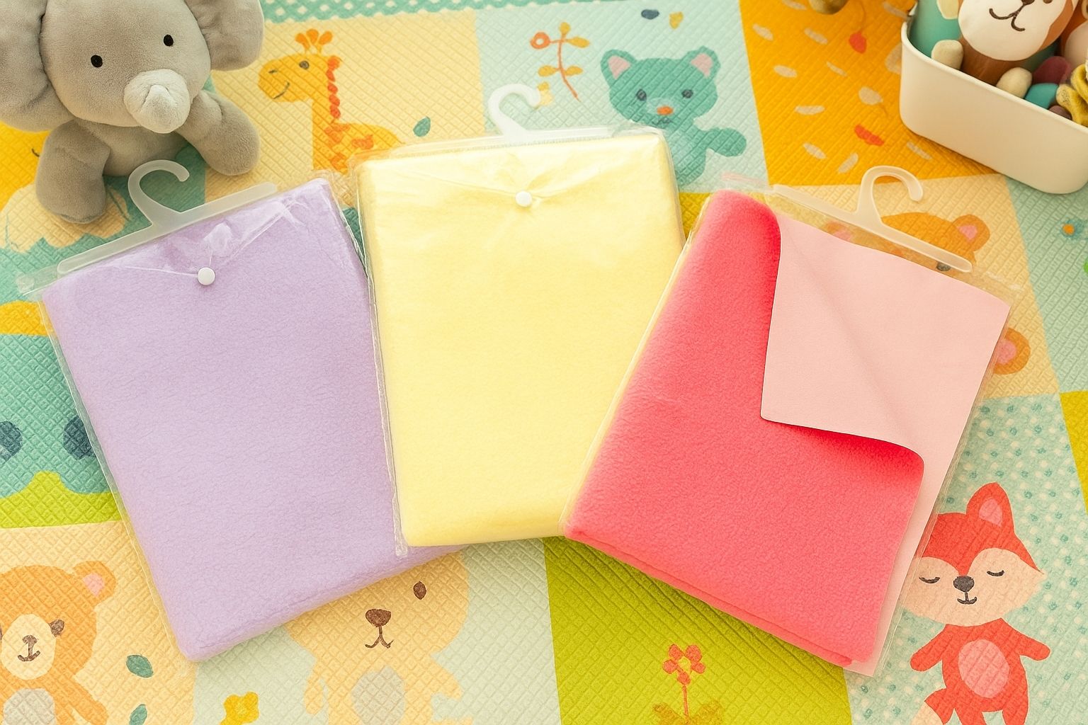 Fleece Crib Flat 0 TC Solid Bedsheet-image-32