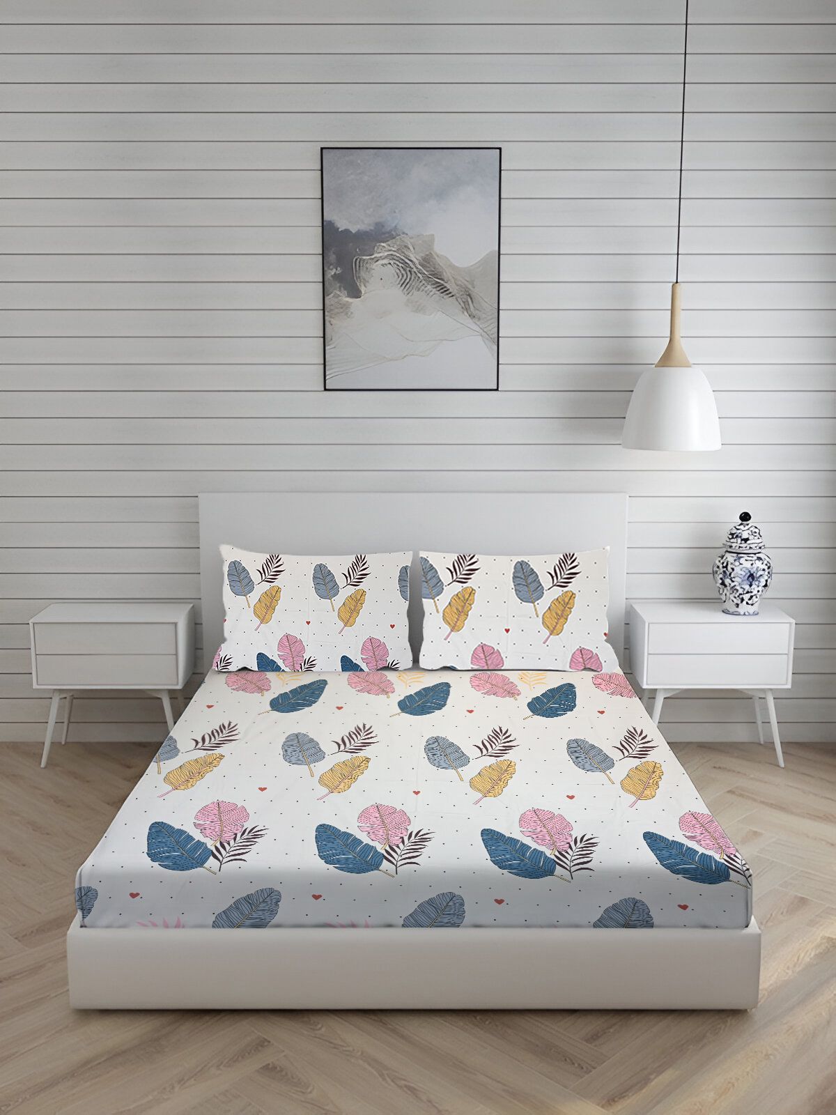 160 TC Cotton Double Printed Flat Bedsheet-image-10