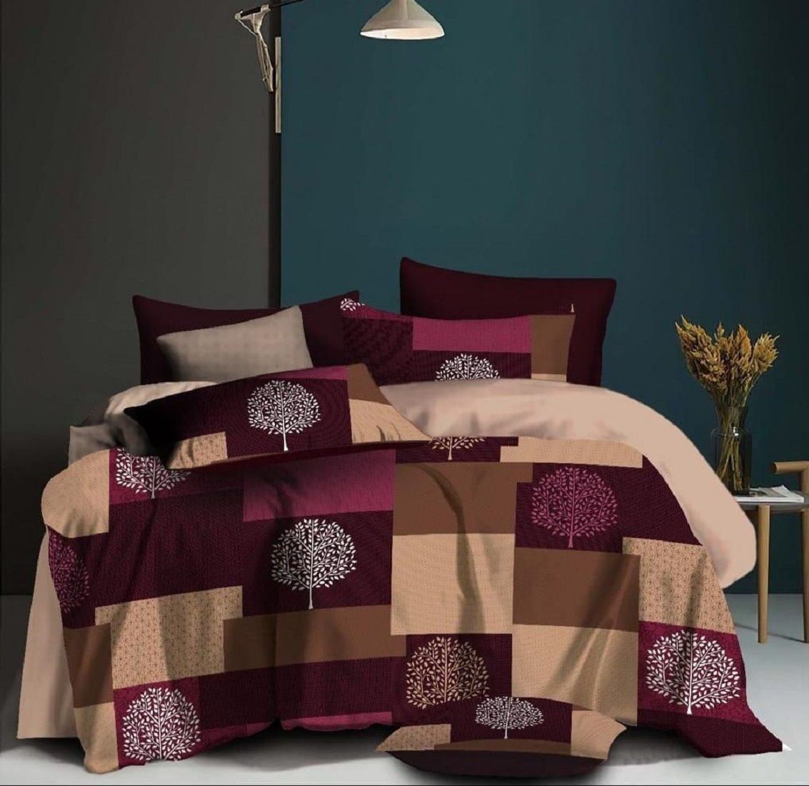 unique 300 TC Polycotton King Printed Flat Bedsheet-picture-10