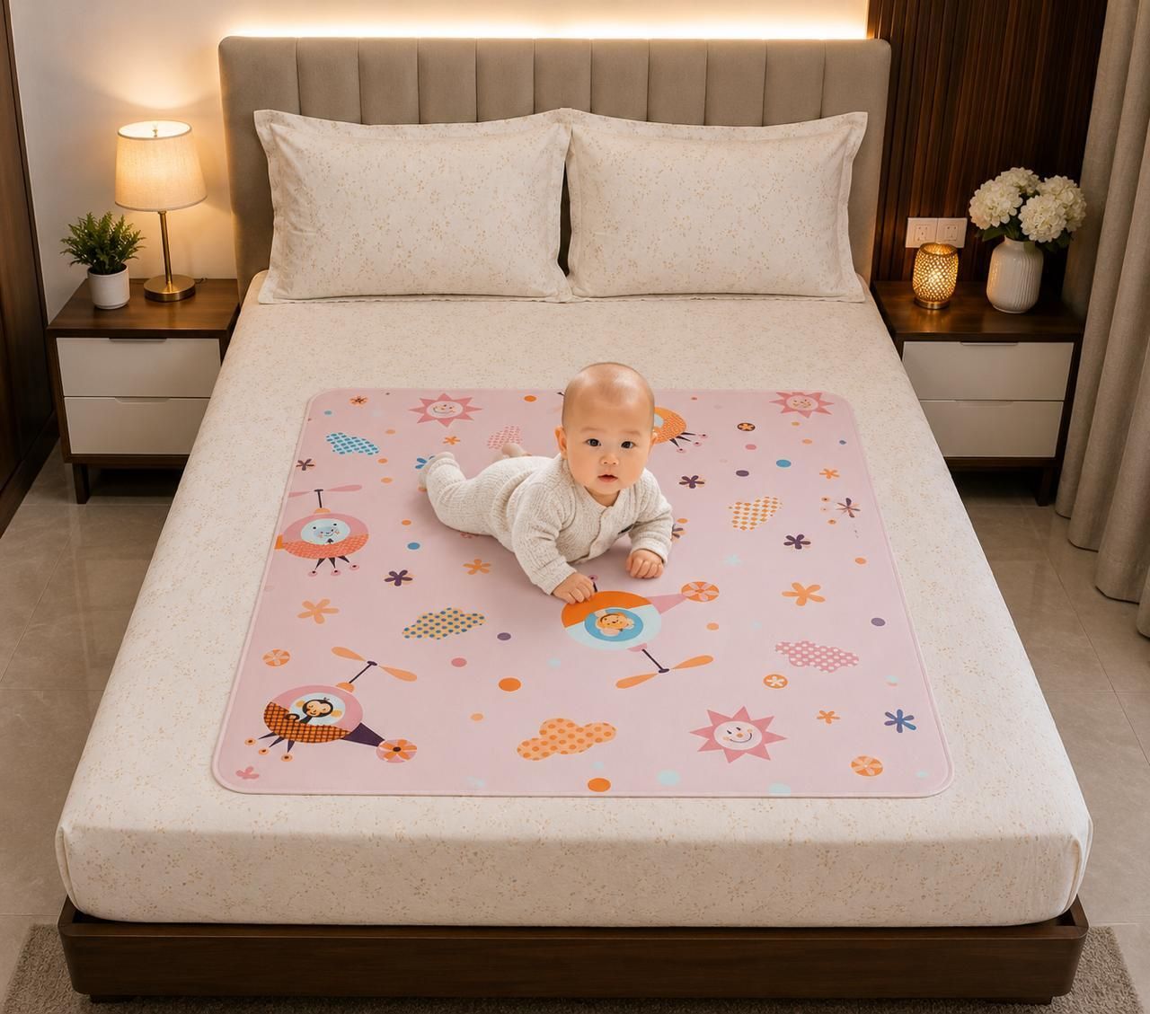 the vyaparis PVC Single Flat 250 TC Cartoon 1 Bedsheet-picture-21