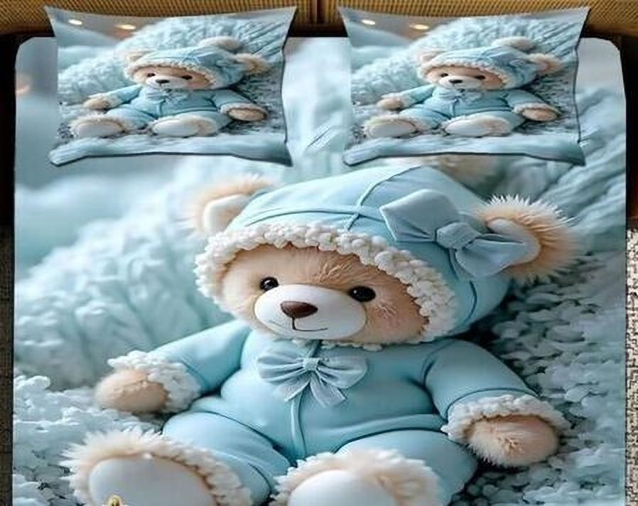 Cotton Double Flat 119 TC Cartoon 1 Bedsheet-image-36