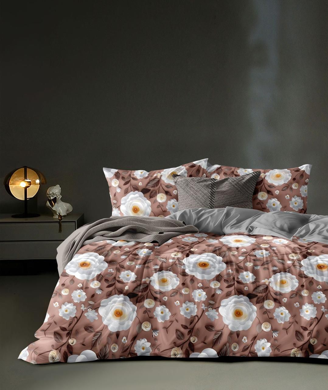 210 TC Cotton Blend King Printed Flat Bedsheet-image-1