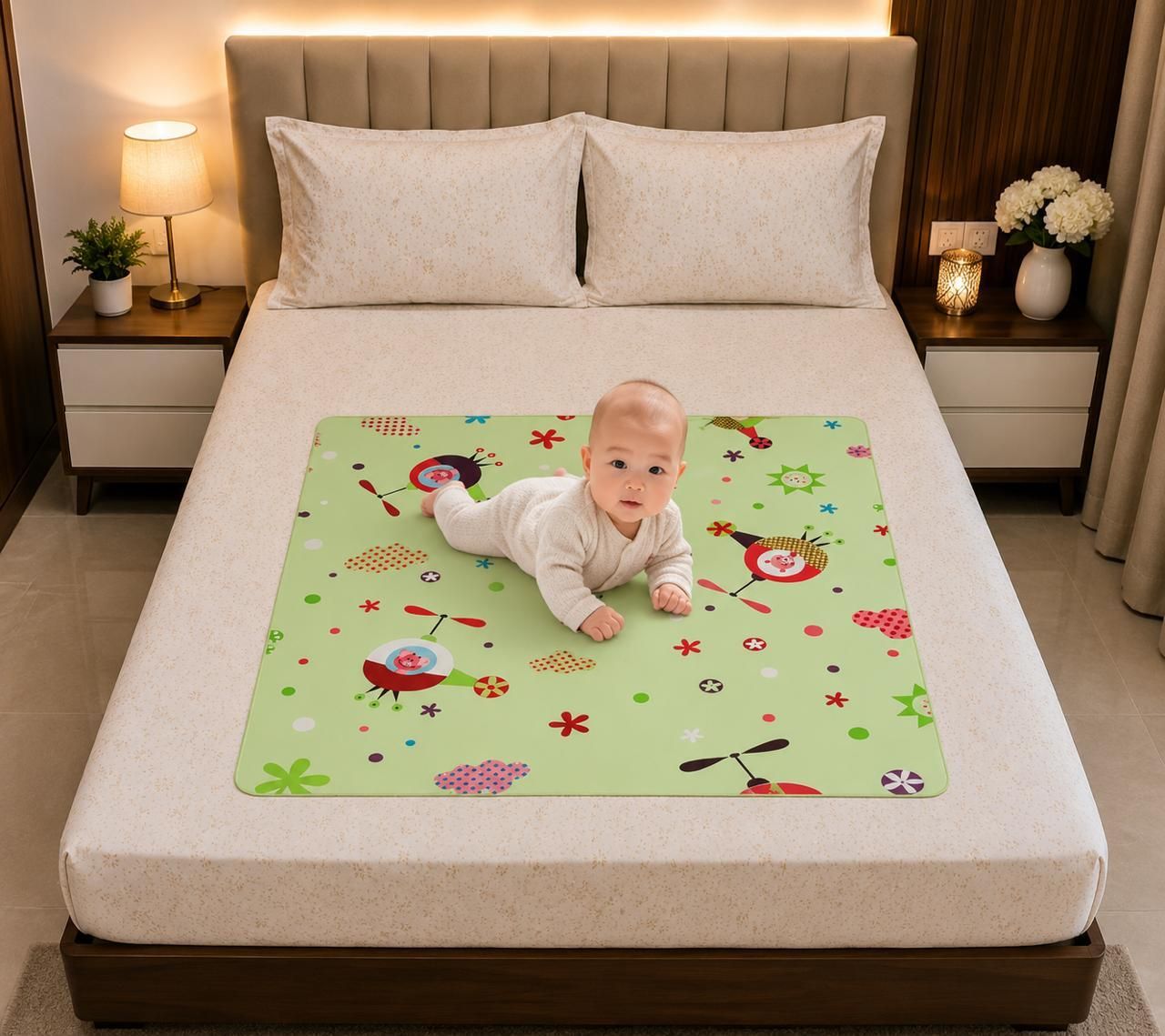 PVC Single Flat 99 TC Cartoon 1 Bedsheet-image-48