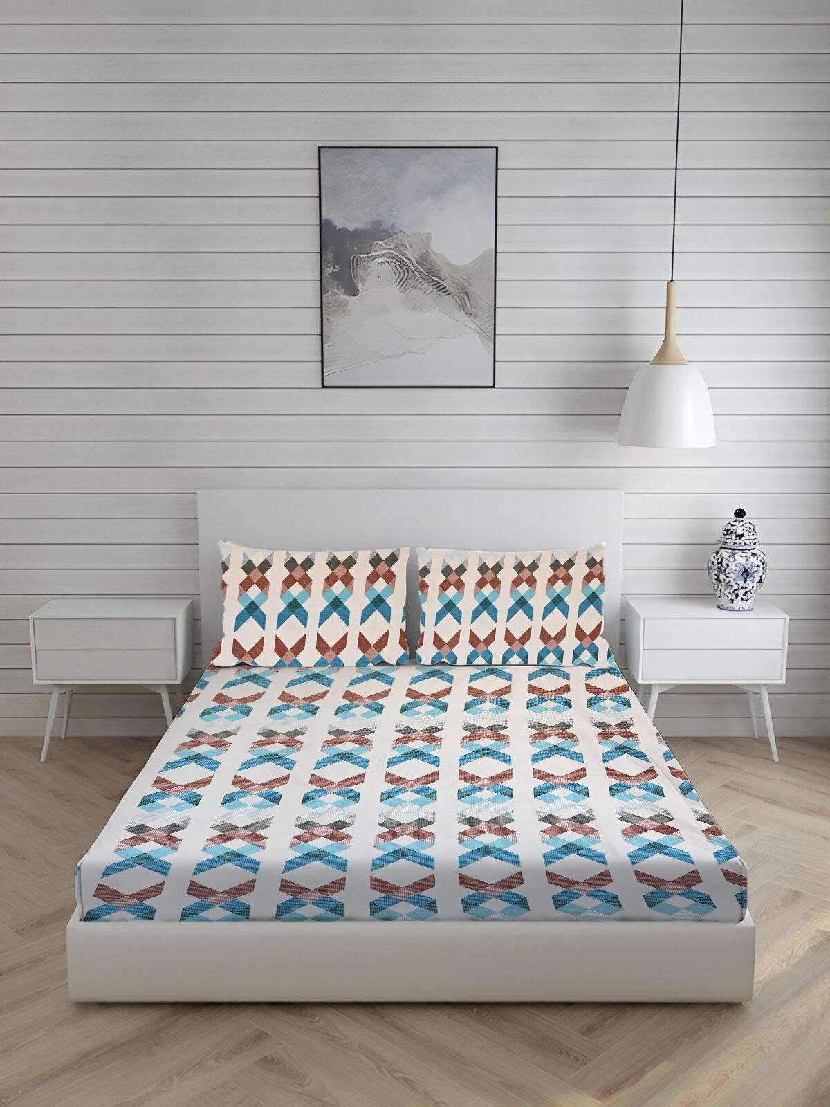 160 TC Cotton Double Printed Flat Bedsheet-image-13
