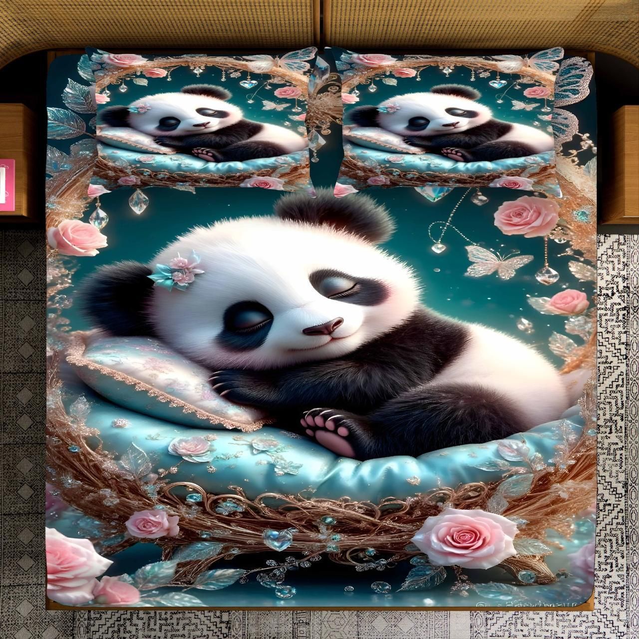 Reversible Cotton Double Bed Cover-image-24