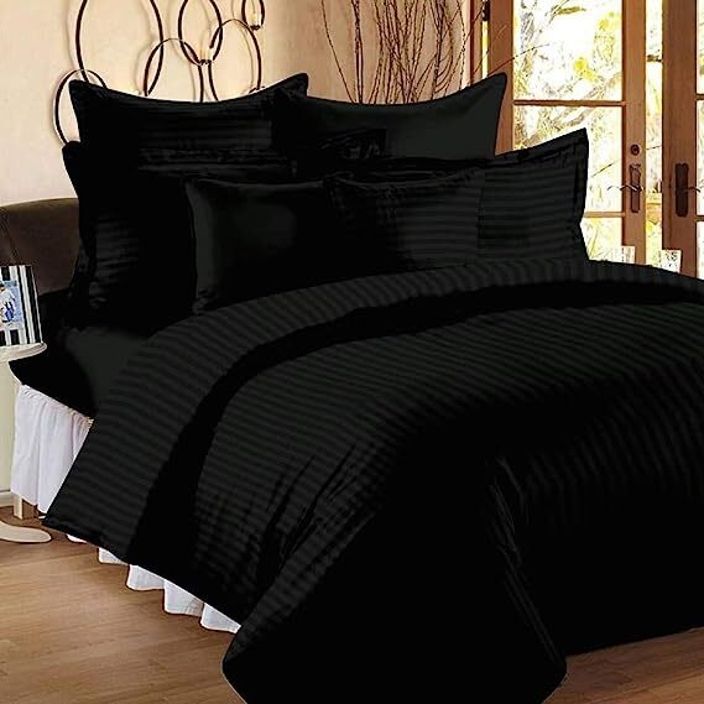 harbell home 300 TC Cotton Queen Striped Flat Bedsheet-picture-40