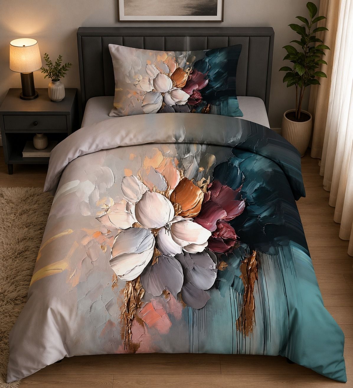 blenzza deco Cotton Blend Single Flat 180 TC 7D Digital 1 Bedsheet-picture-14