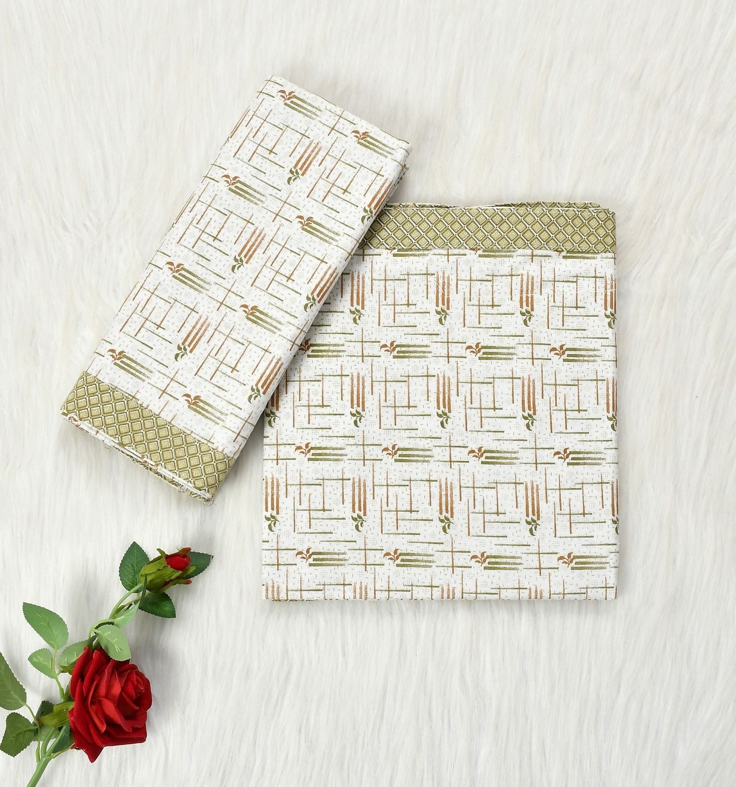blenzza deco 240 TC Cotton Single Printed Flat Bedsheet-picture-31