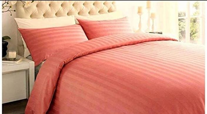 300 TC Cotton King Striped Fitted (Elastic) Bedsheet