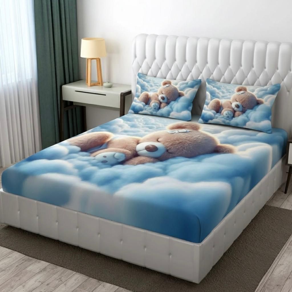 Polycotton Double Flat 220 TC Cartoon Bedsheet
