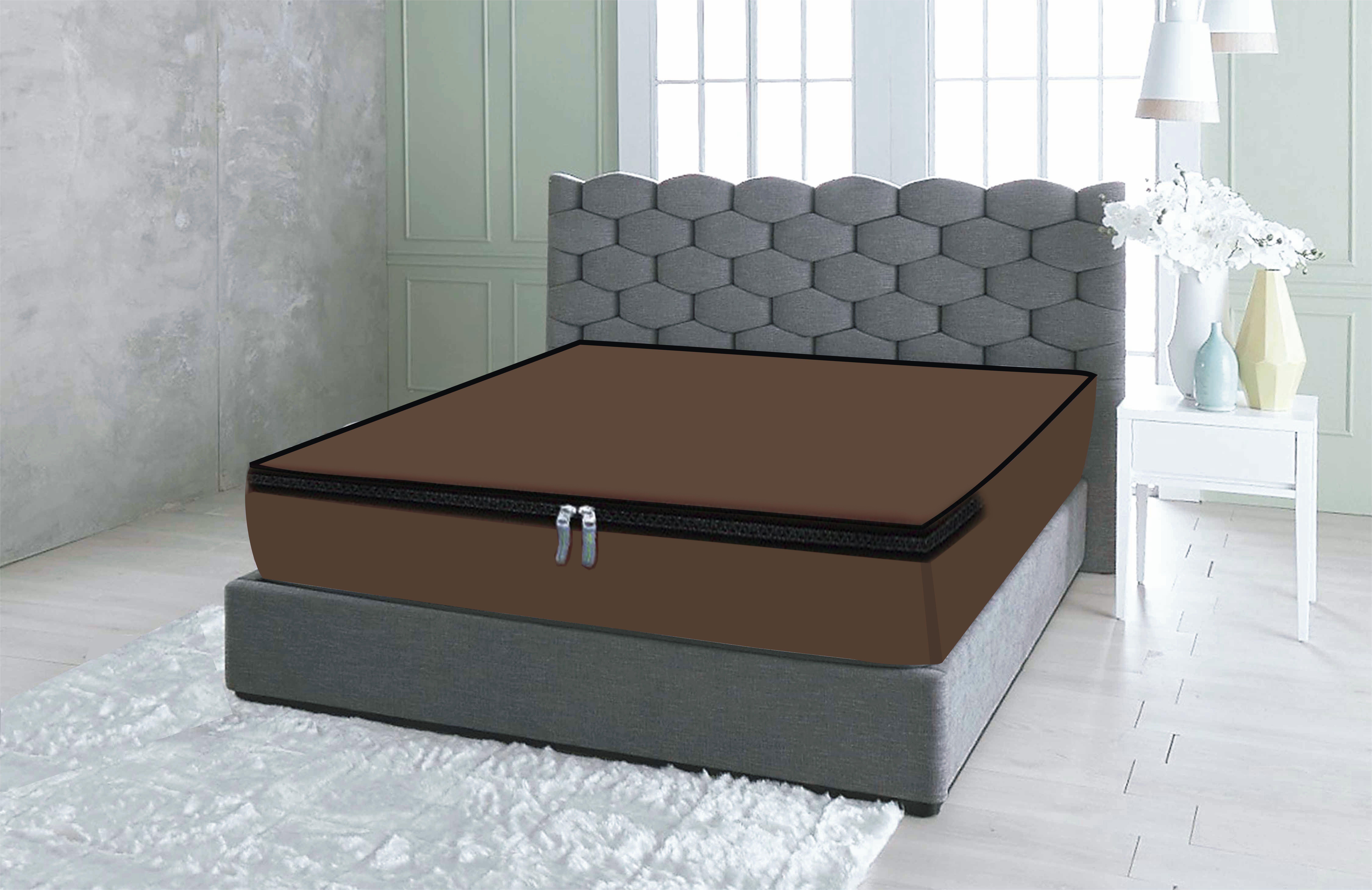 Zippered King Size Stretchable Mattress Cover