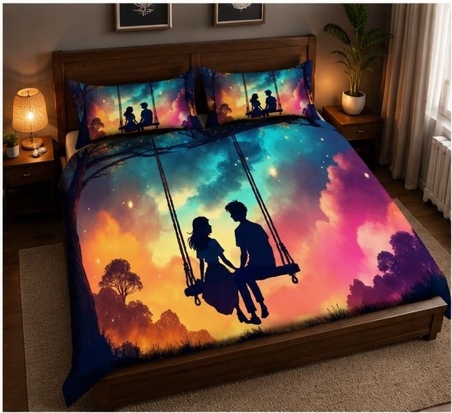 aashrae Polycotton Double Flat 400 TC 7D Digital 1 AC Bedsheet with 2 Pillow Covers-picture-19