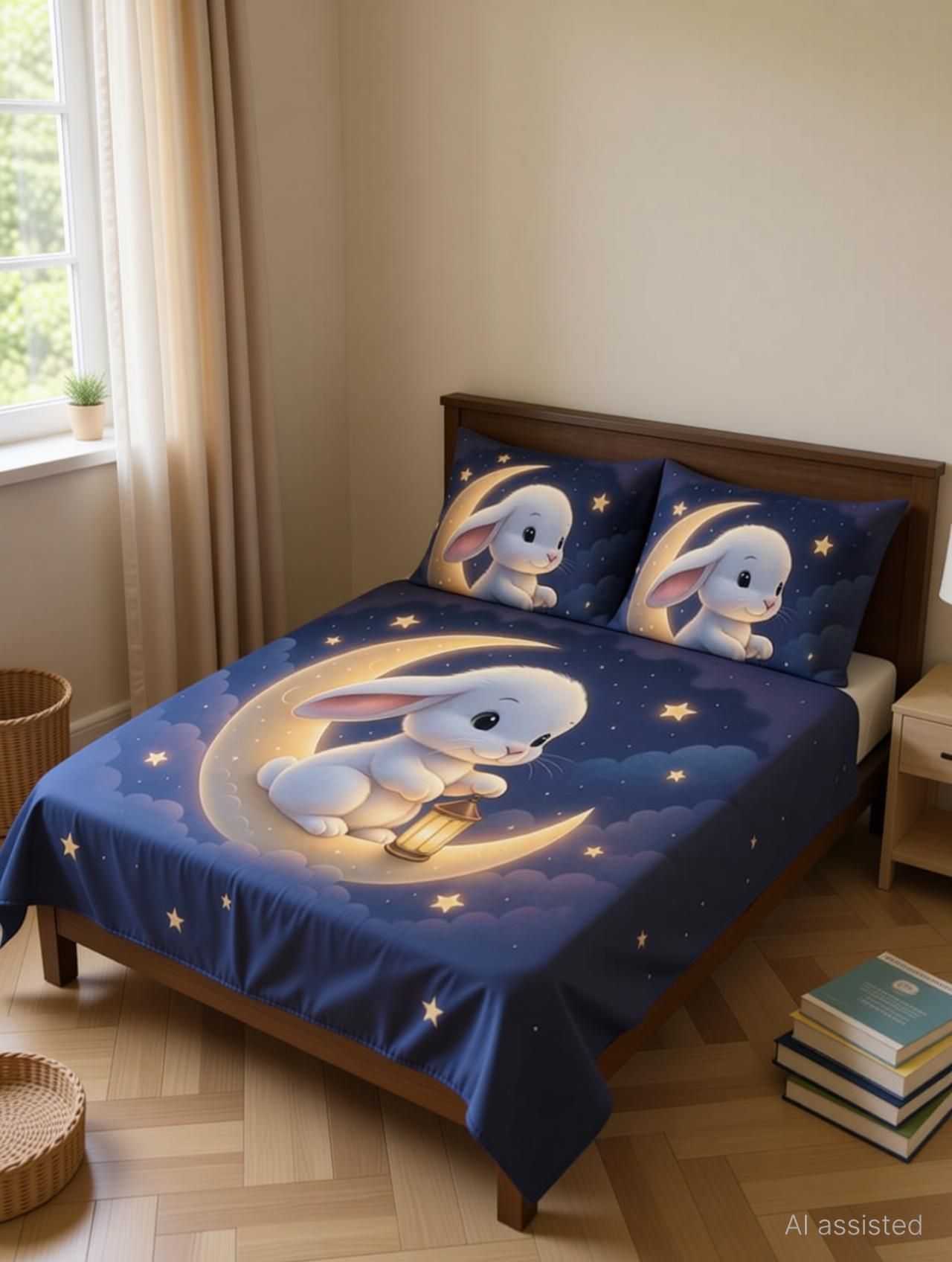 tokyo handloom Polycotton King Flat 220 TC Cartoon 1 Bedsheet-picture-23