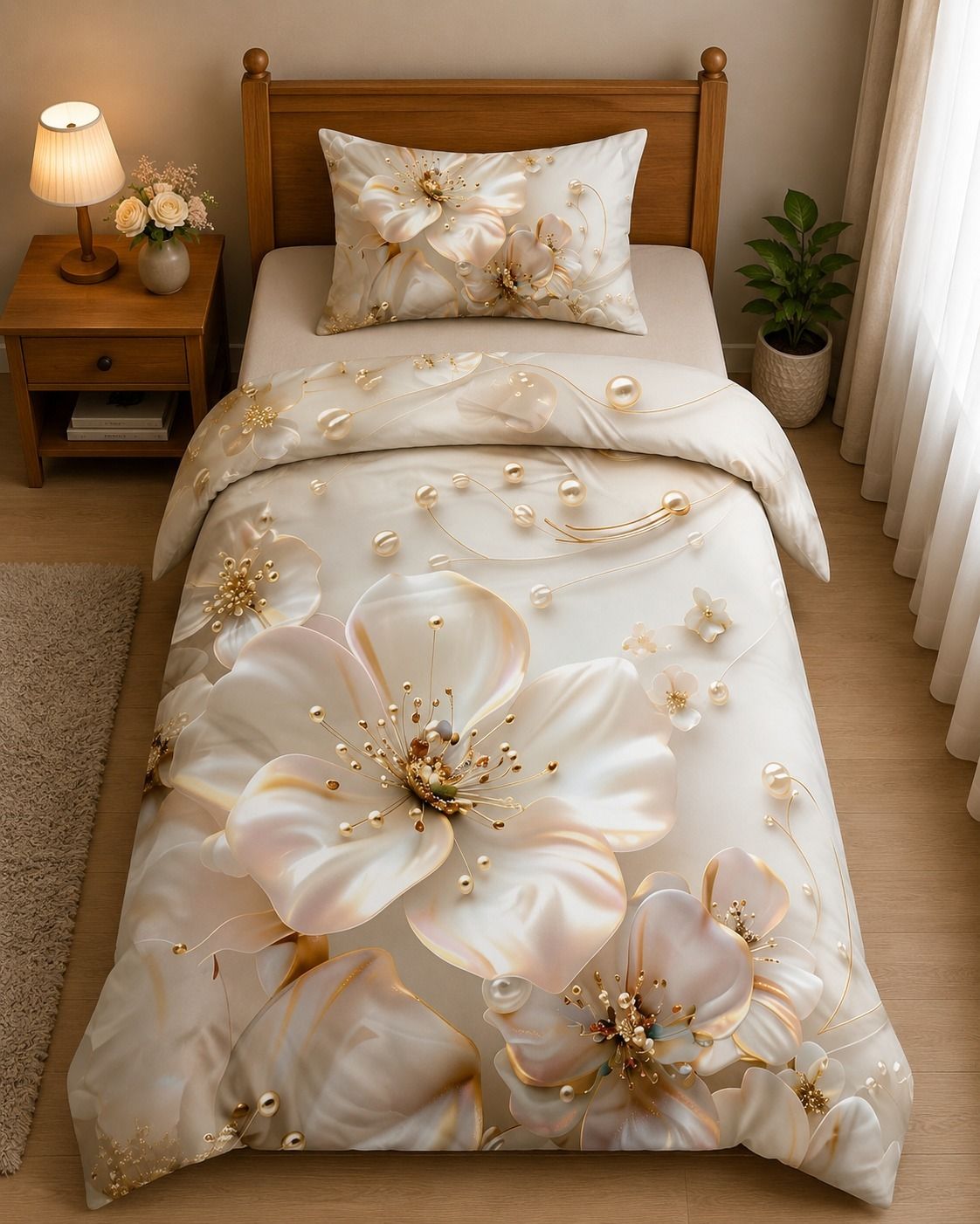 blenzza deco Cotton Blend Single Flat 180 TC 7D Digital 1 Bedsheet-picture-6