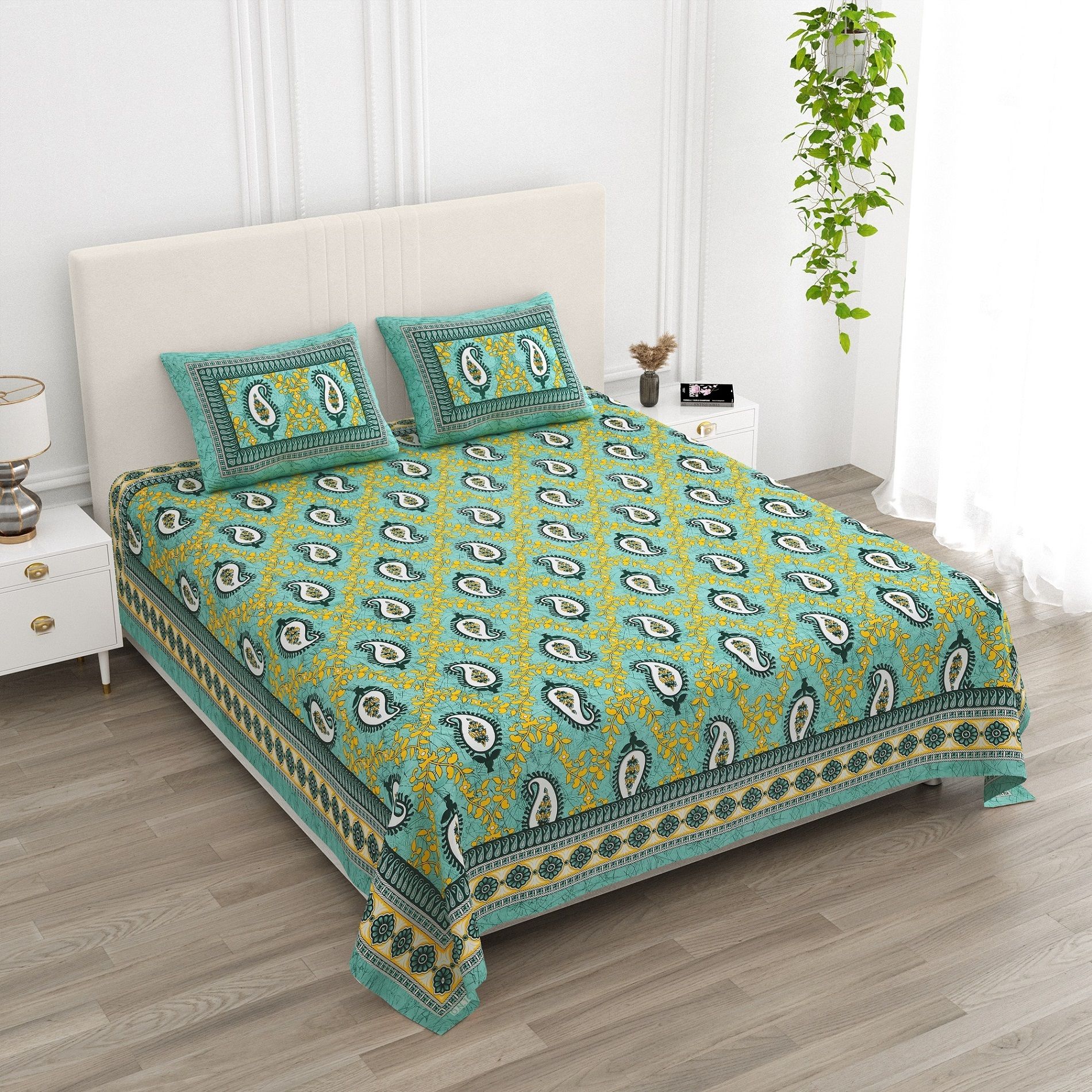 Polyester King Flat 6 TC Glow in the Dark Bedsheet-image-3