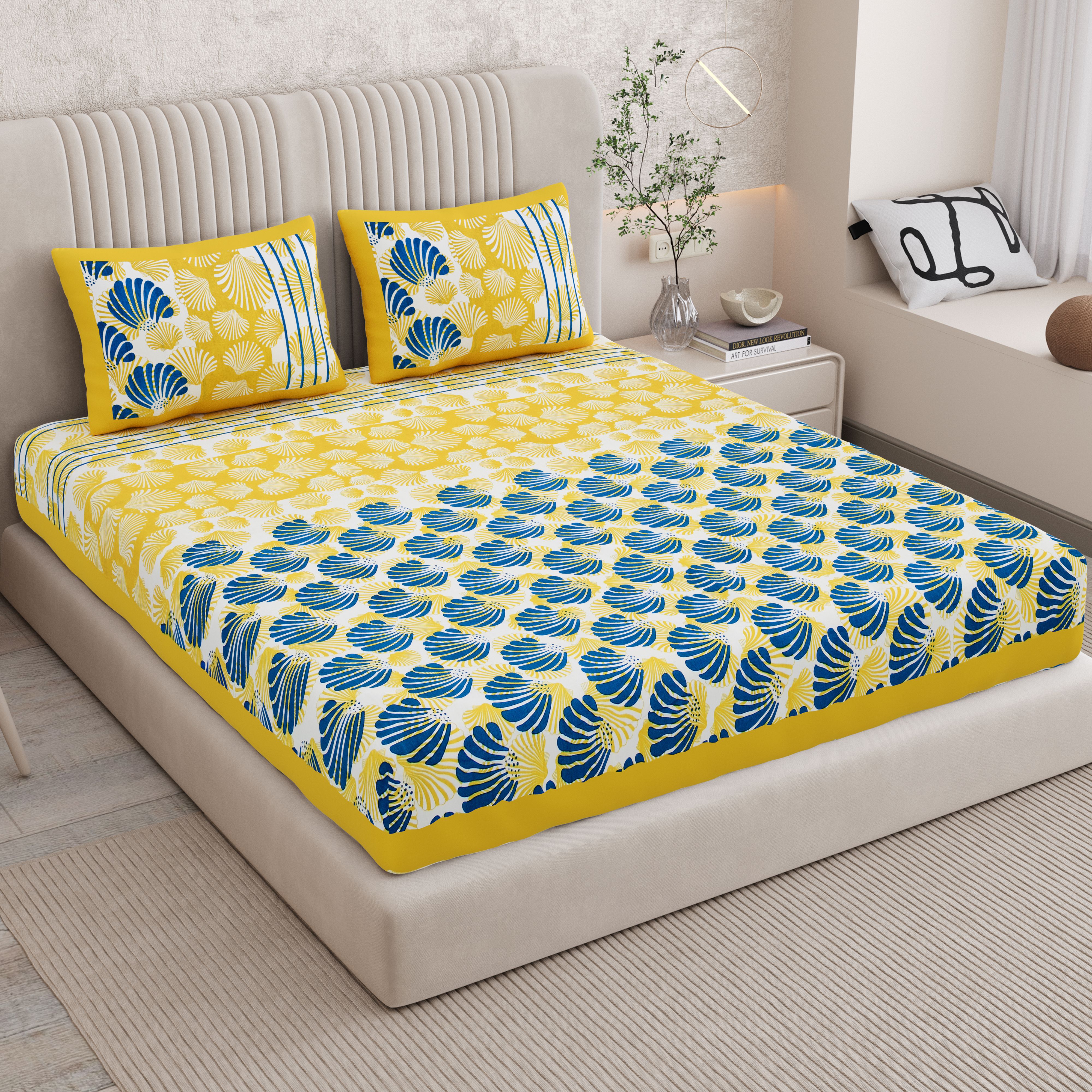 pahalarts Cotton Double Flat 144 TC Jaipuri Prints Bedsheet-picture-19
