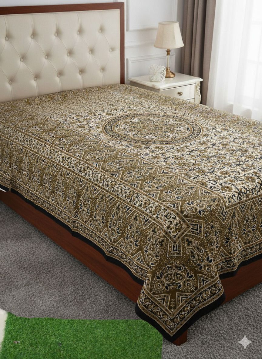 Cotton Single Flat 180 TC Floral Bedsheet-image-45