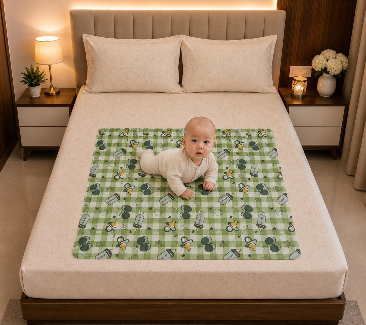 PVC Single Flat 1 TC Cartoon 2 Winter Bedsheets-image-7
