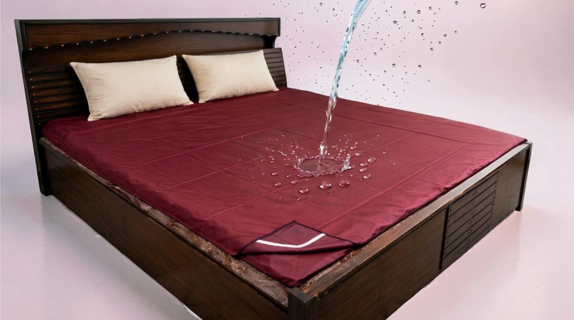 PVC Double Fitted (Elastic) 120 TC Solid 1 Bedsheet-image-19