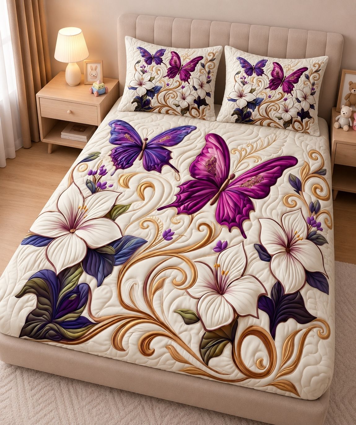 Polycotton, Cotton, Cotton Blend King, Queen Flat 370 TC 7D Digital 1 Summer Bedsheet with 2 Pillow Covers-image-19