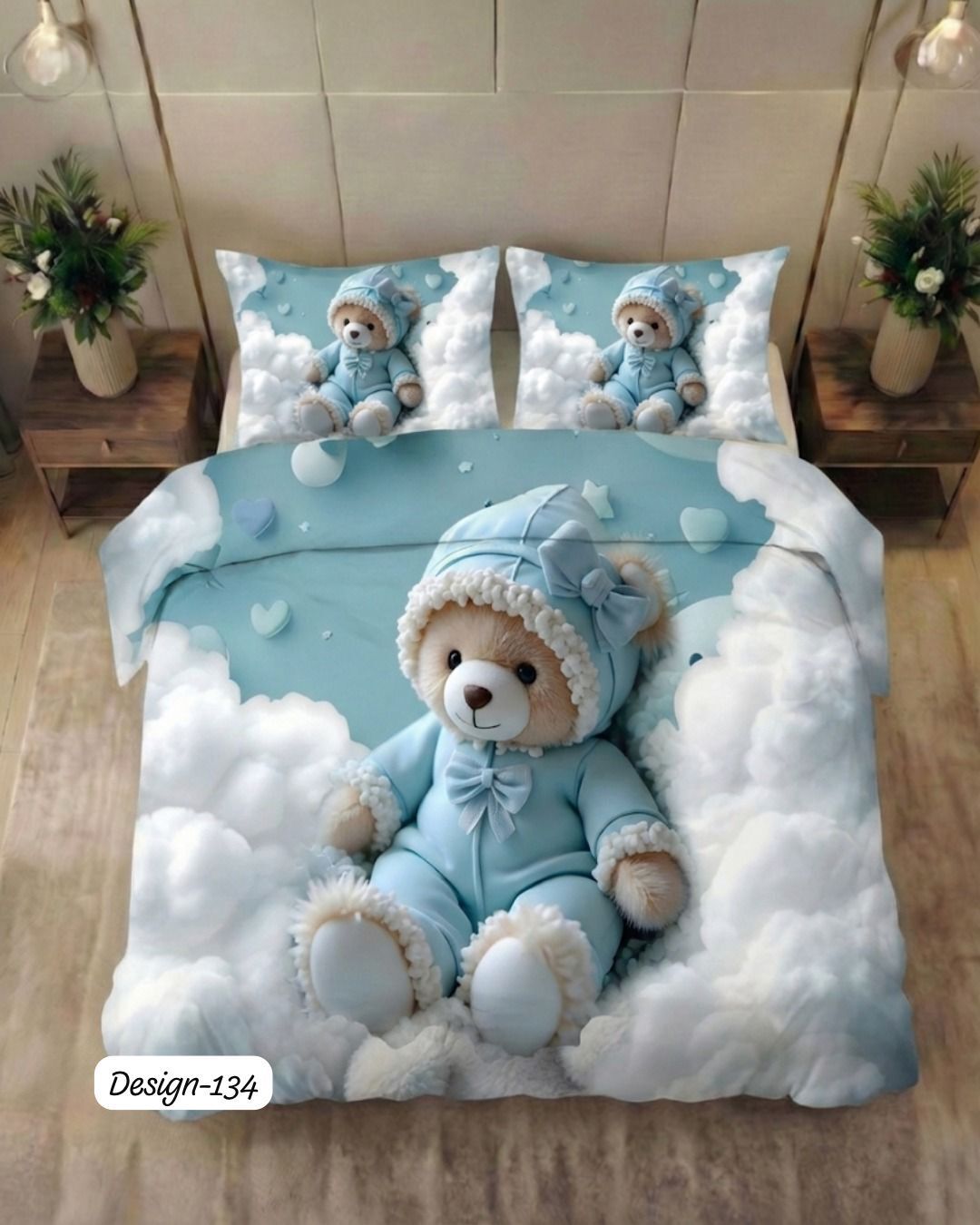 primevayu Cotton Double Flat 180 TC 7D Digital 1 Summer Bedsheet with 2 Pillow Covers-picture-18