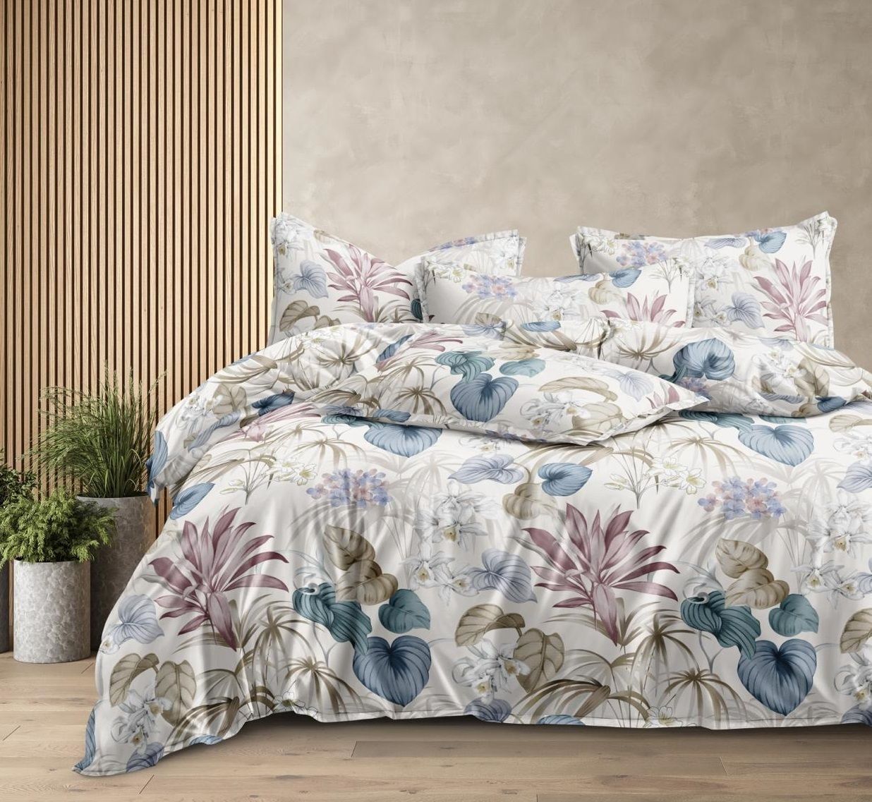 220 TC Cotton Single Geometric Fitted (Elastic) Bedsheet-image-31