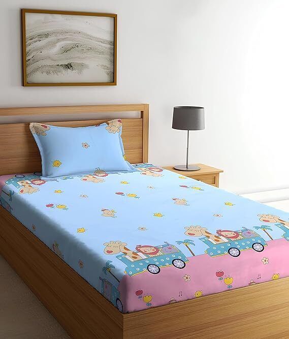 blenzza deco 180 TC Cotton Single Printed Flat Bedsheet-picture-12