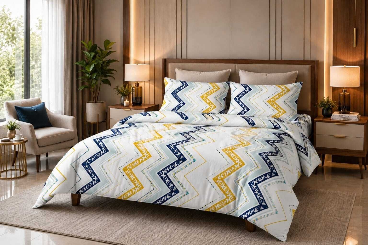 flipkart smartbuy Cotton Double Flat 300 TC Floral 1 Summer Bedsheet with 2 Pillow Covers-picture-16