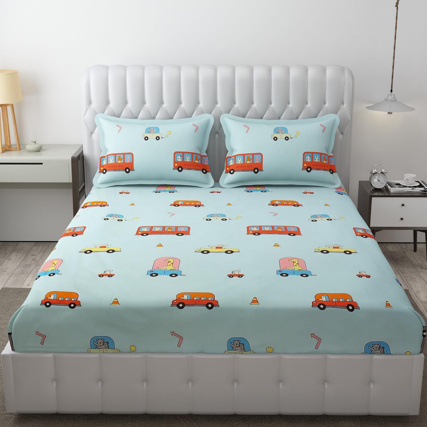 blenzza deco 180 TC Polycotton Double Printed Flat Bedsheet-picture-42