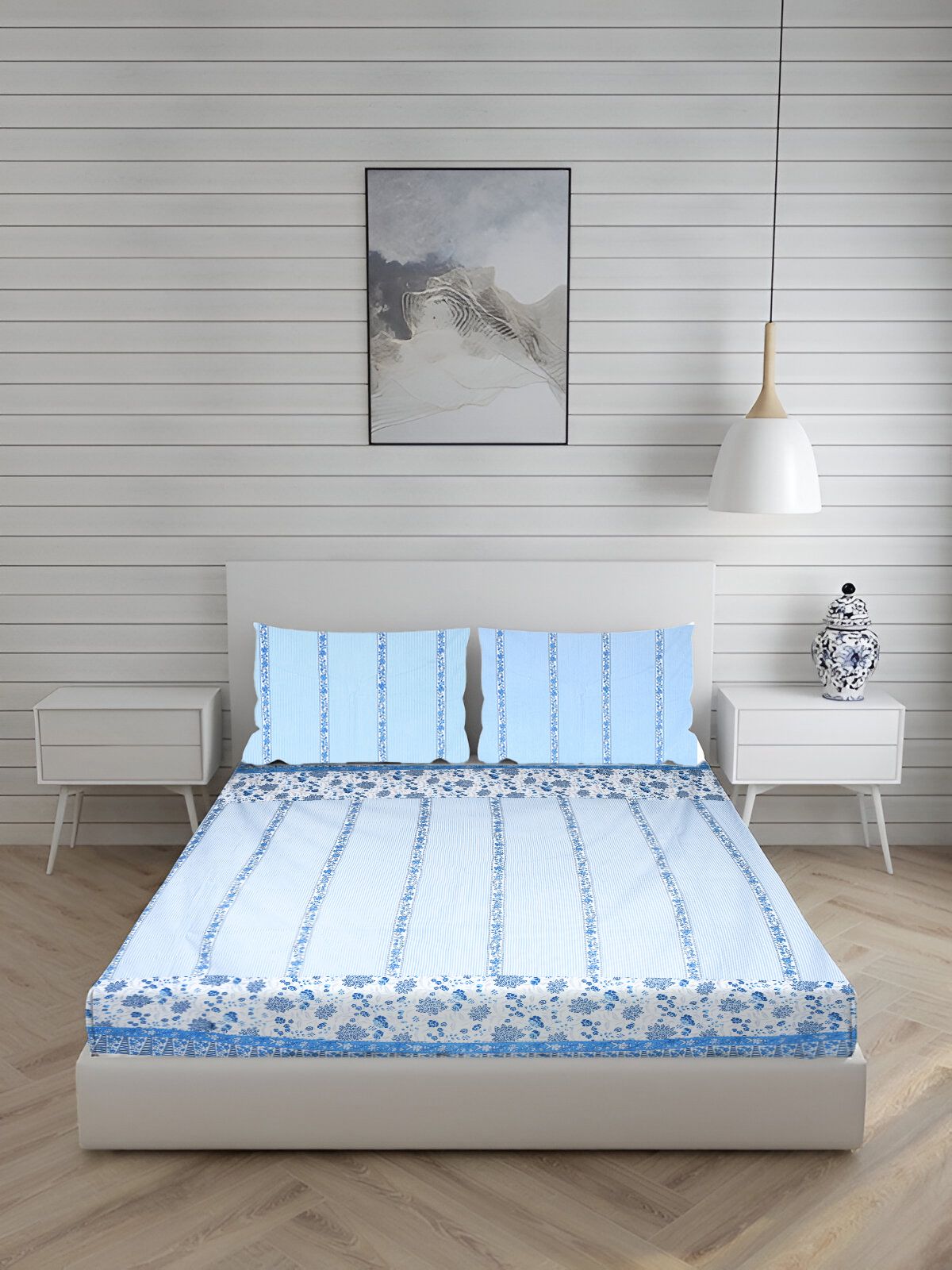 180 TC Cotton King Printed Flat Bedsheet