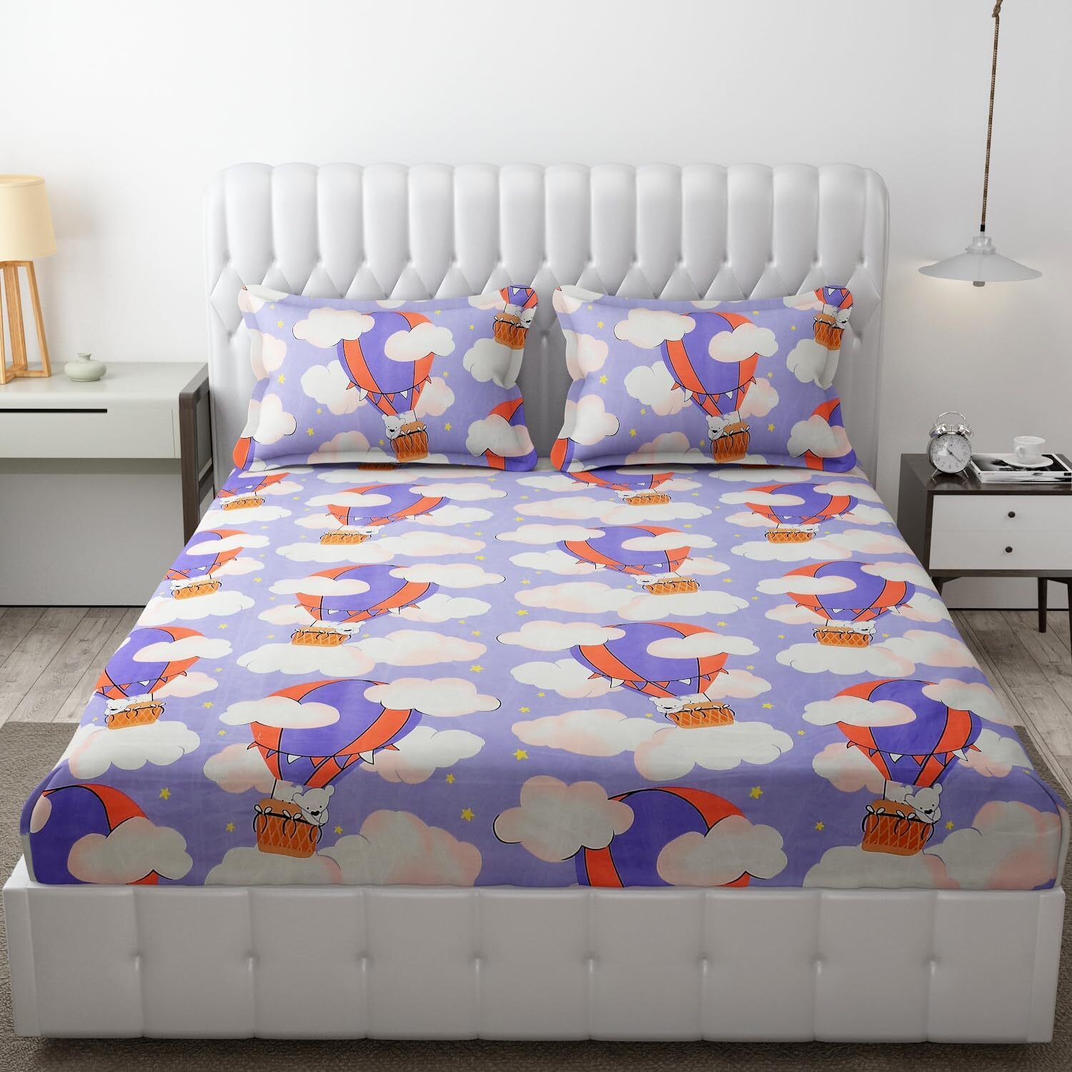 blenzza deco 180 TC Polycotton Double Printed Flat Bedsheet-picture-39