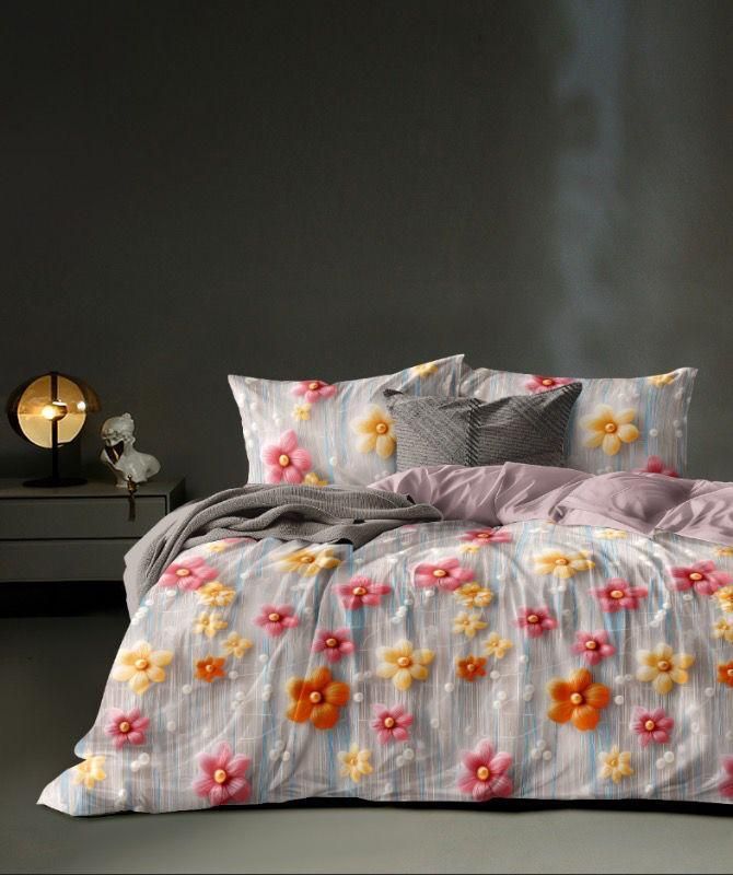210 TC Cotton Blend King Printed Flat Bedsheet
