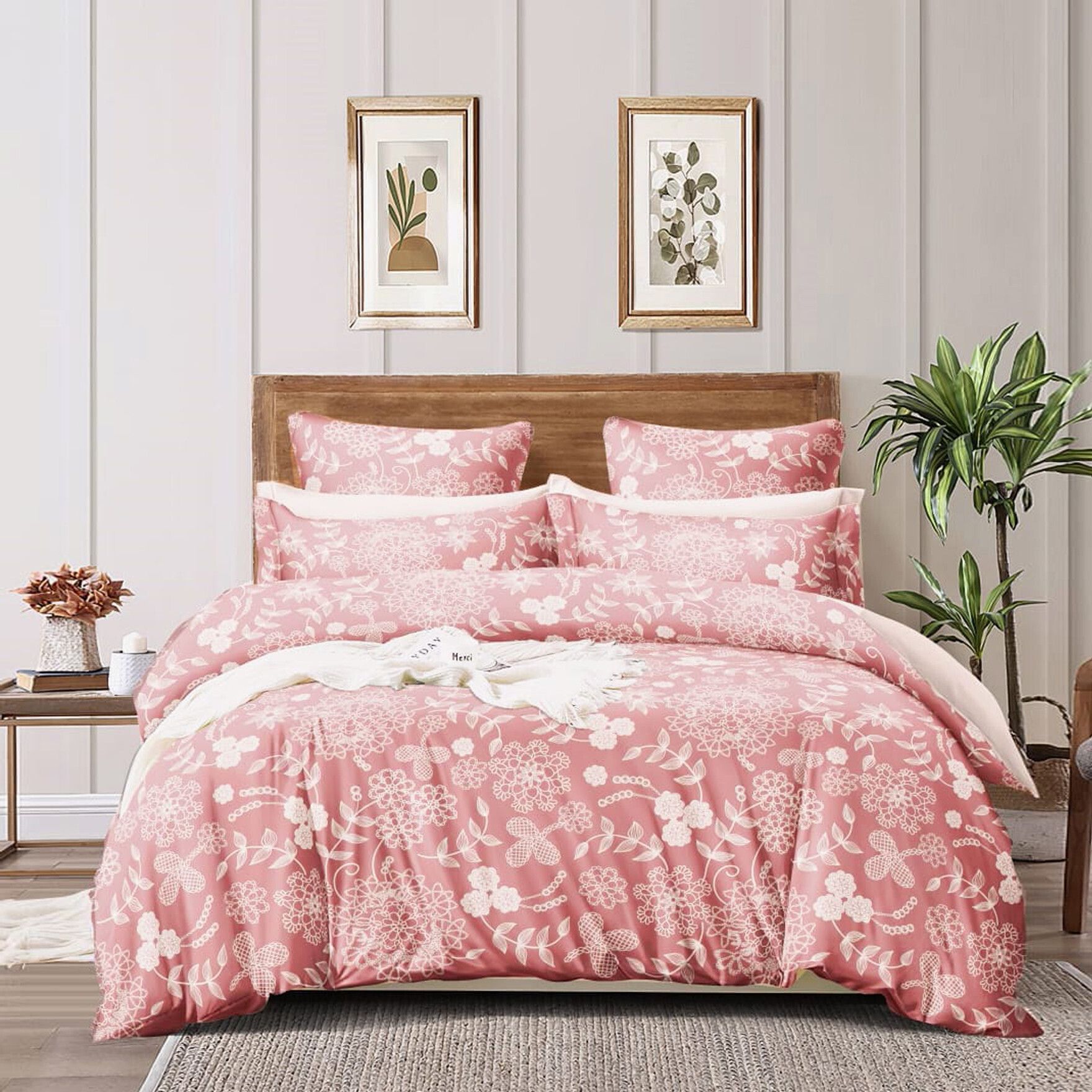 indhome life 210 TC Cotton Queen Floral Fitted (Elastic) Bedsheet-picture-32