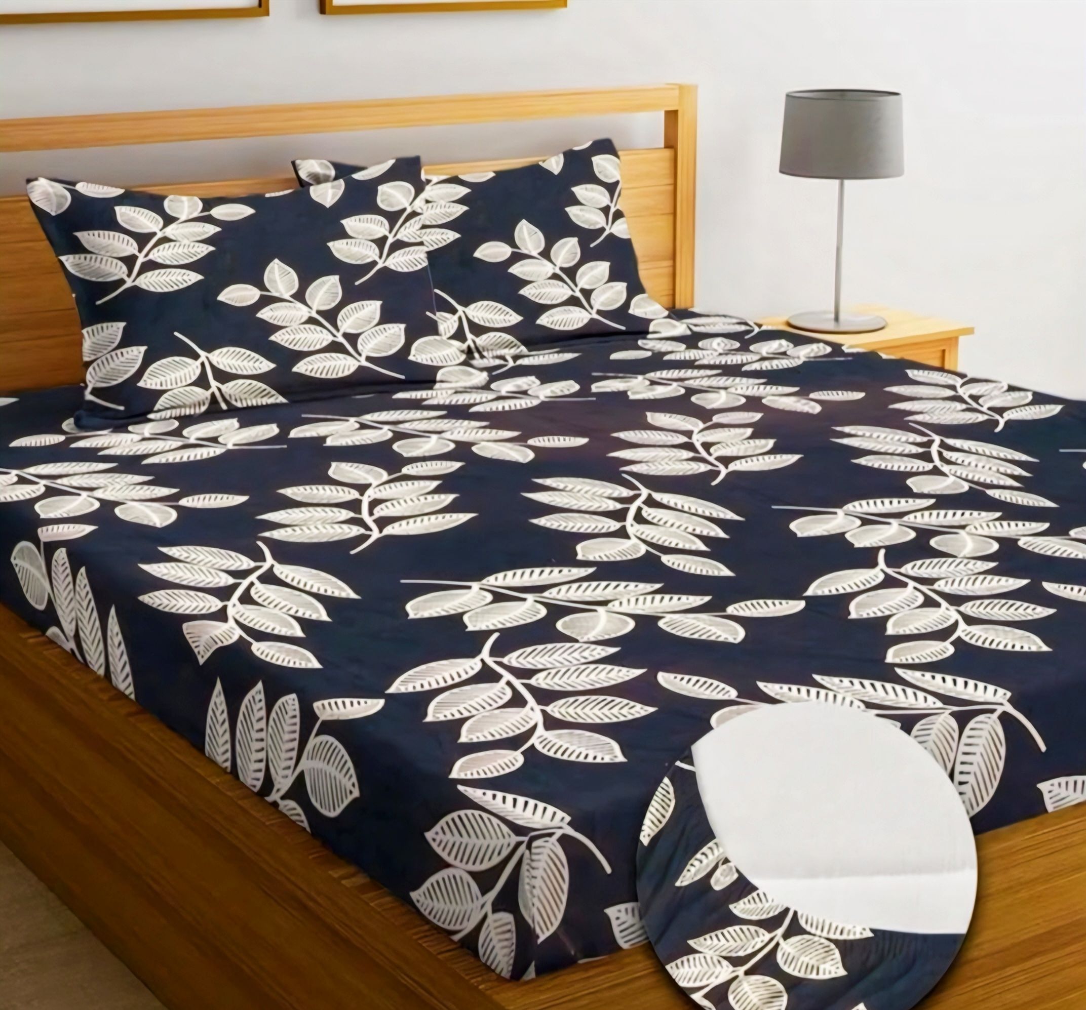 tiwanshi 220 TC Cotton Double Printed Fitted (Elastic) Bedsheet-picture-21