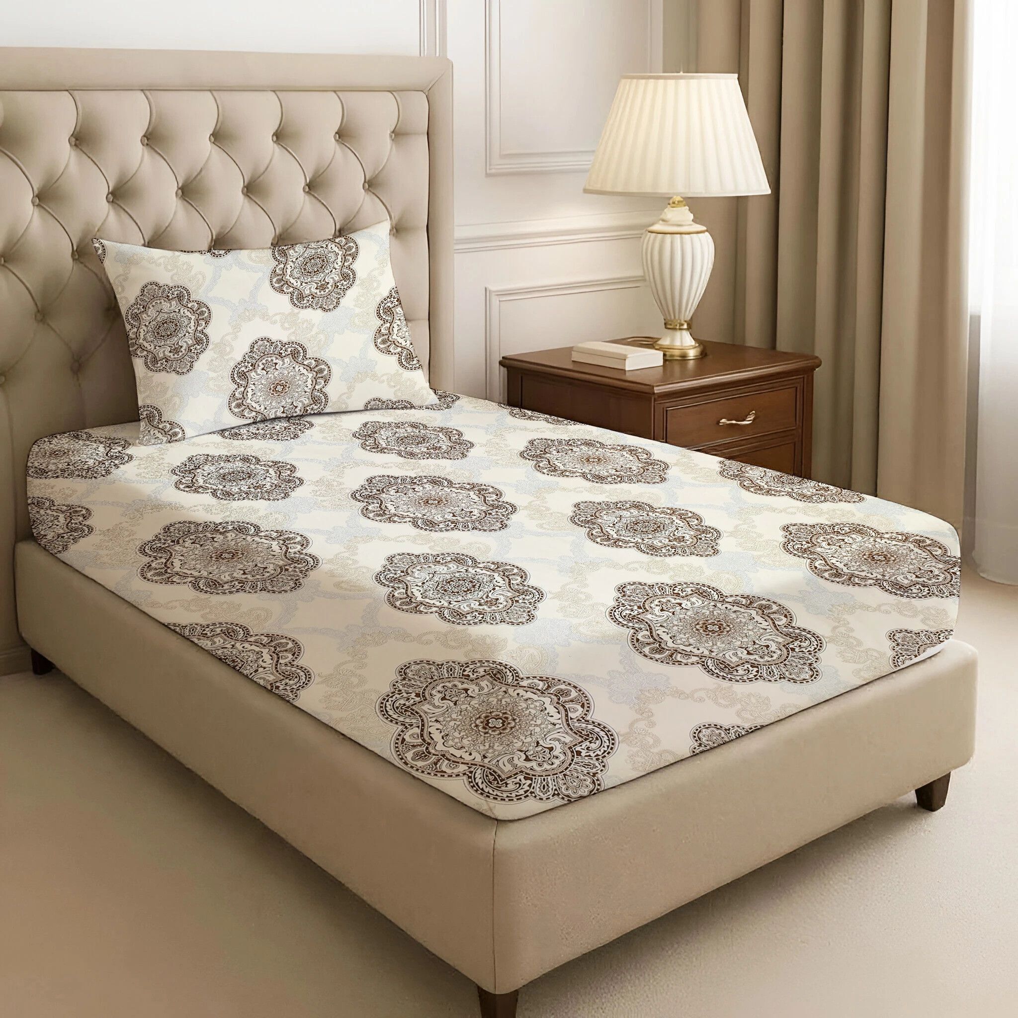 Polyester Single Flat 144 TC Glow in the Dark Bedsheet