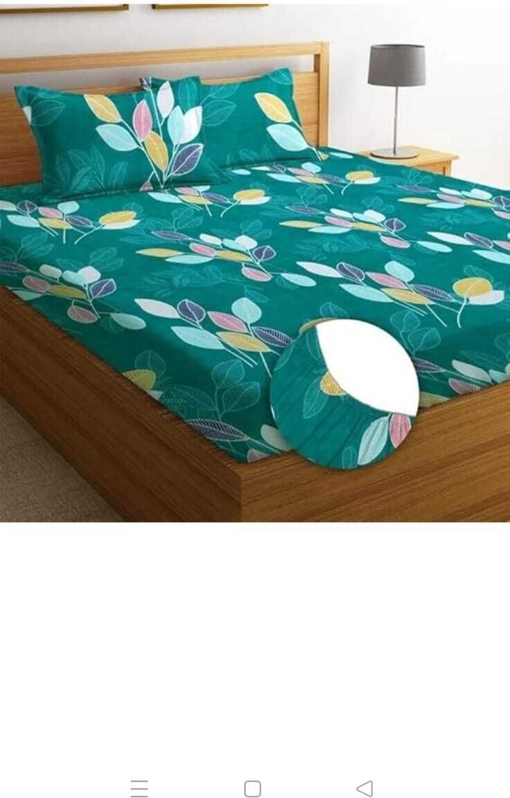 jasvi cat Cotton Double, King, Queen Fitted (Elastic) 300 TC 3D Printed 1 Summer Bedsheet with 2 Pillow Covers-picture-32