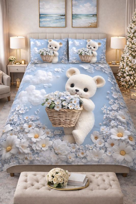 Polycotton King Flat 400 TC 7D Digital Bedsheet