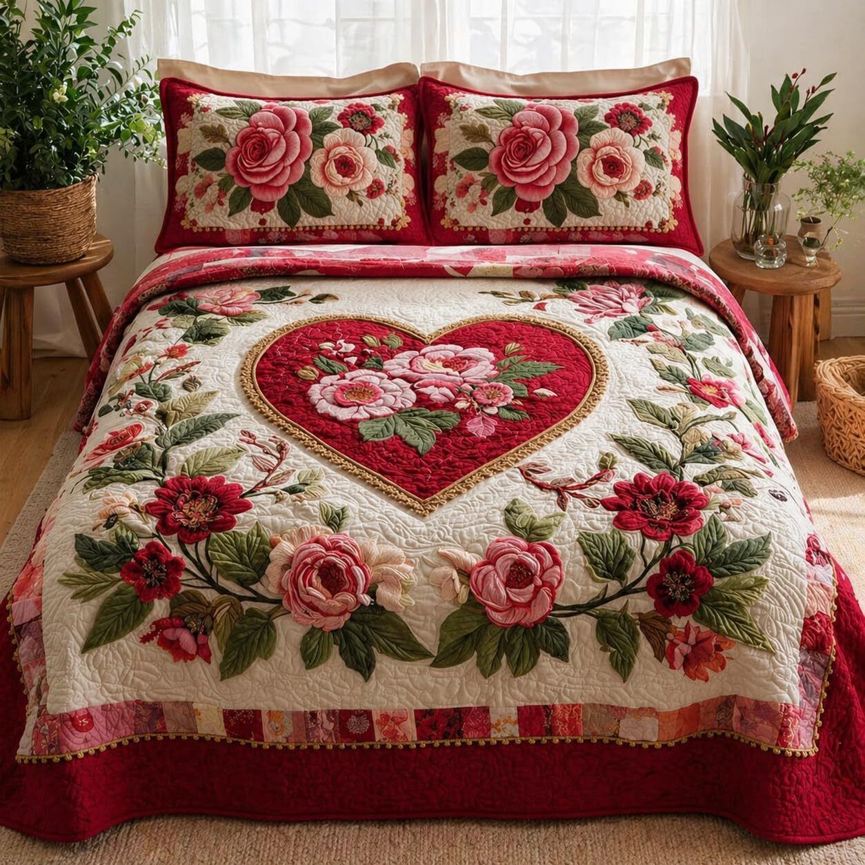 Microfiber Double Flat 400 TC 7D Digital 1 Winter Bedsheet with 2 Pillow Covers-image-3