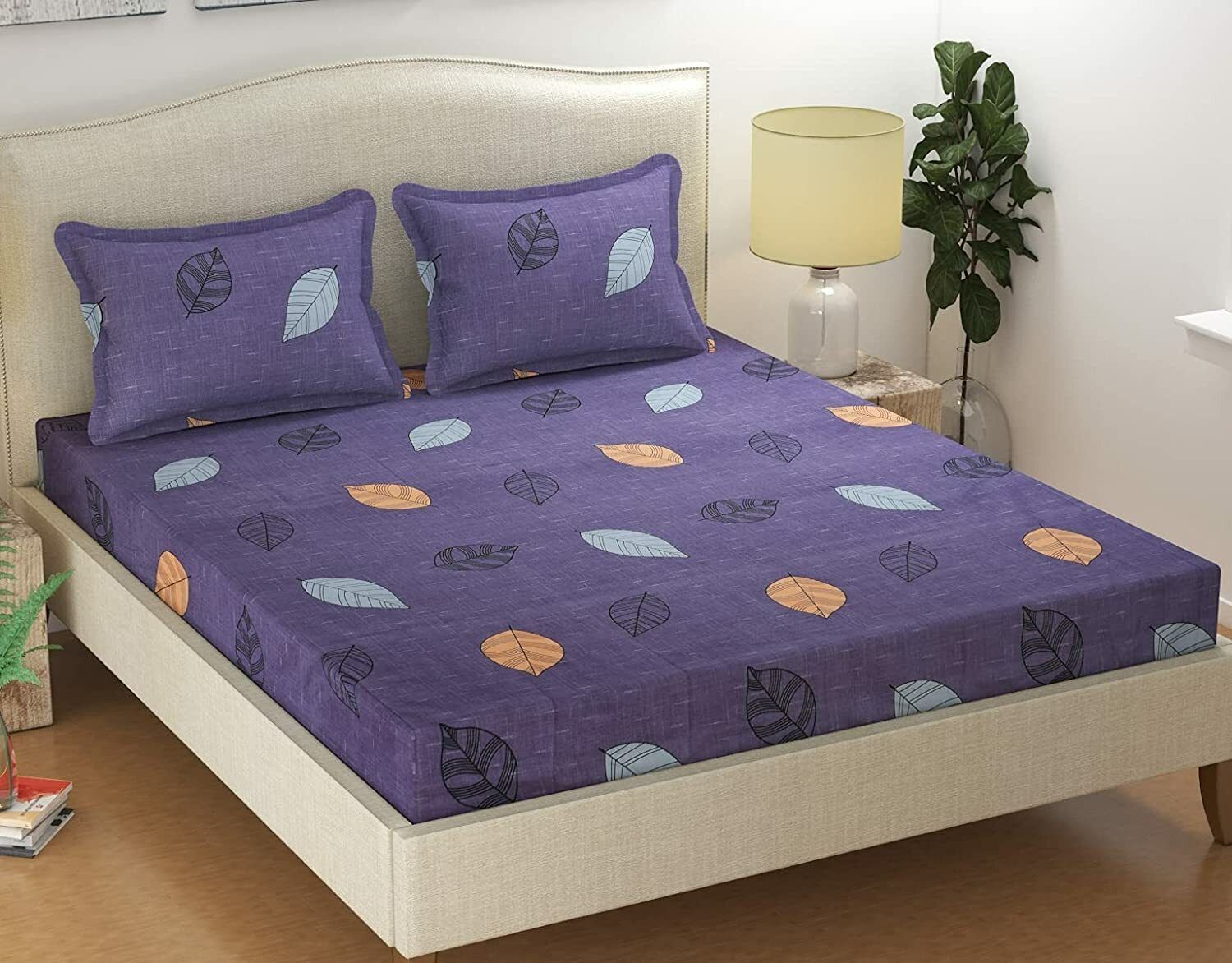 morado 210 TC Polycotton Double Printed Flat Bedsheet-picture-30