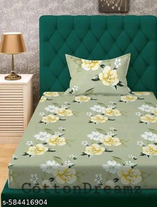 beddingzone Cotton Single Flat 300 TC Geometric 1 Summer Bedsheet-picture-25
